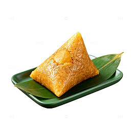 绿色盘中粽子美食