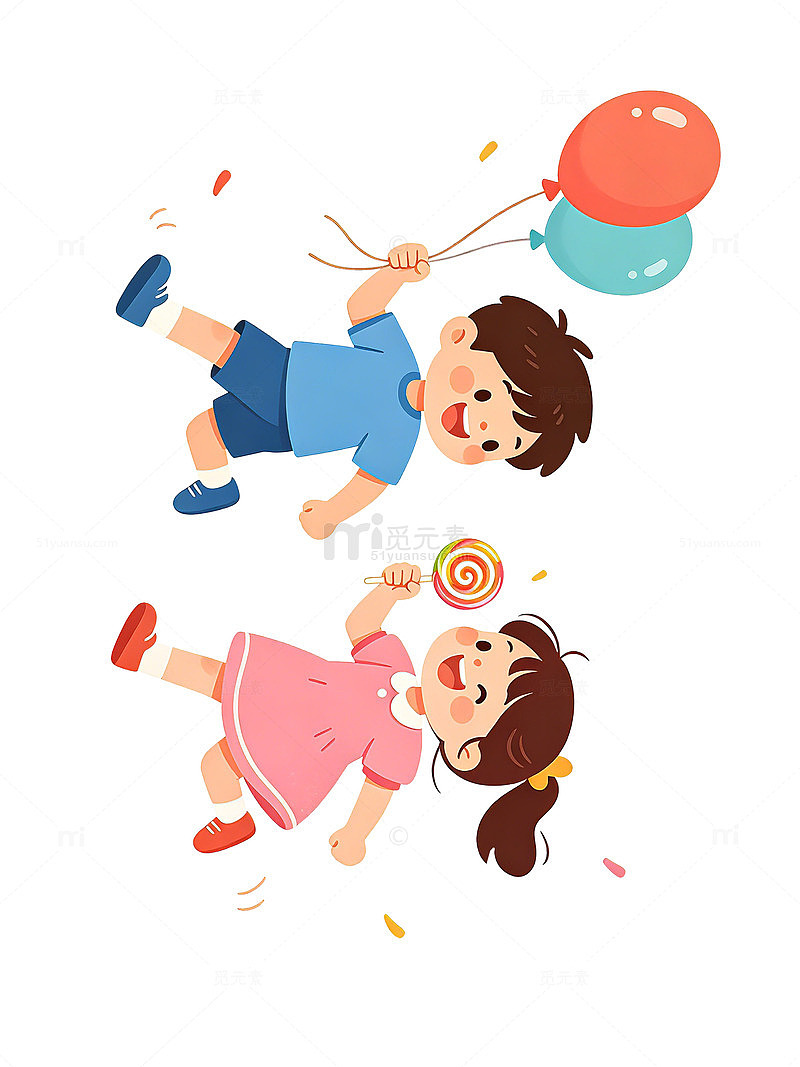 欢乐儿童节日庆祝插画