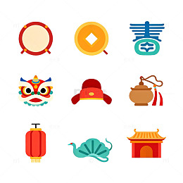 中国风传统节日元素图标设计素材
