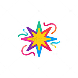 彩虹星形图案创意设计