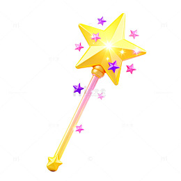 魔法棒梦幻星星装饰图案