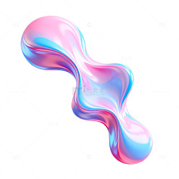 彩虹色液态流体艺术图形设计