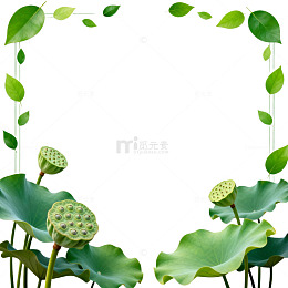 绿色植物边框设计素材