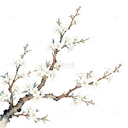 水墨风梅花国画装饰画