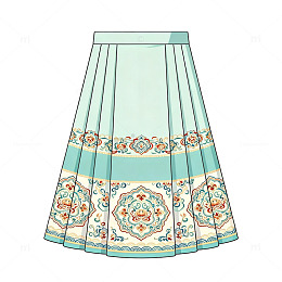 传统汉服裙设计图稿