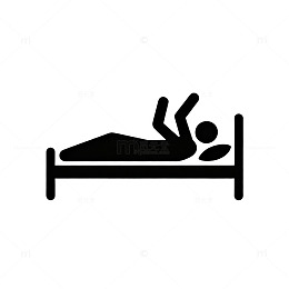 简笔画睡眠姿势图标