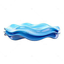 蓝色波浪水波素材