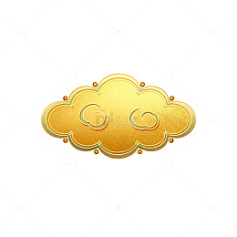 金色祥云图案装饰元素