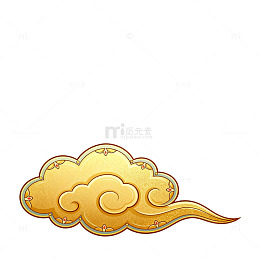 传统金色祥云图案元素