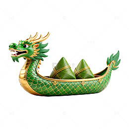 龙舟粽子传统节庆矢量素材