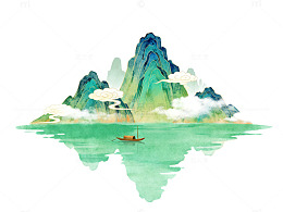 水墨山水风景画