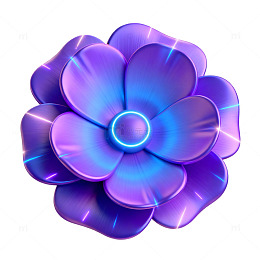 渐变色彩花瓣花朵装饰图案