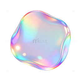 彩虹色气泡抽象艺术图