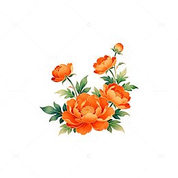 传统花卉插画设计素材