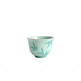 淡雅竹子图案茶杯