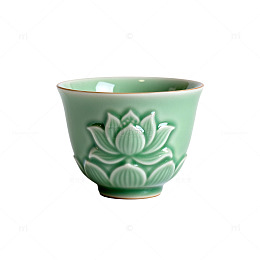 青瓷莲花茶杯陶瓷茶具