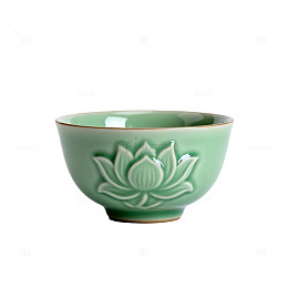 青瓷莲花茶杯陶瓷茶具