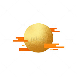 抽象风太阳图案设计