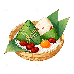 端午节粽子美食插画设计素材