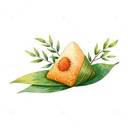 水彩粽子传统节日美食插画素材