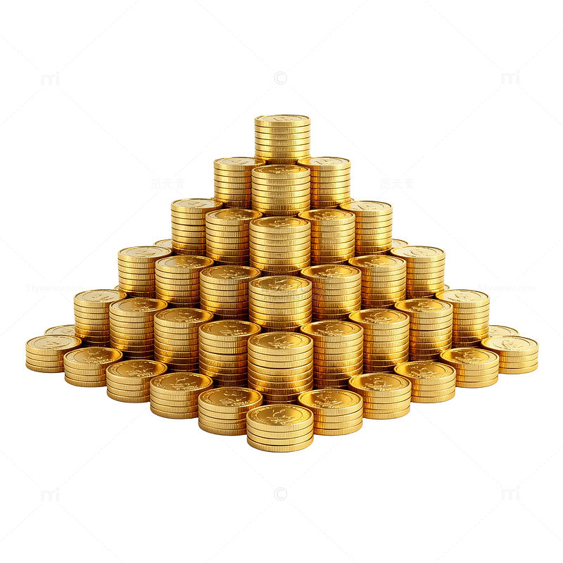 金币堆叠财富积累