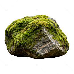 自然风青苔石头景观素材