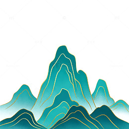 山水矢量插画设计素材