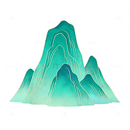 水墨山水插画设计元素
