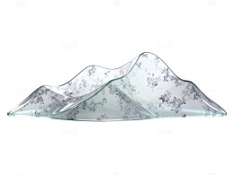 玻璃山景艺术品装饰摆件