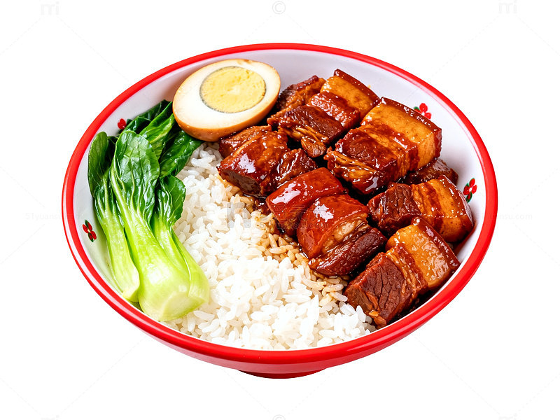 红烧肉饭快餐美食