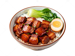 红烧肉饭美食