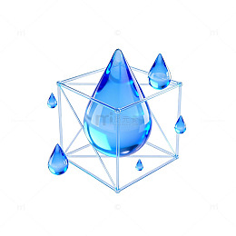 水晶滴立方体3D模型设计素材