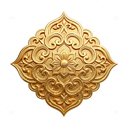 金色传统花纹装饰图案