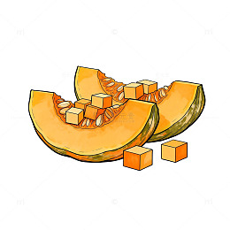 卡通风哈密瓜插图