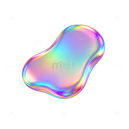 彩虹色液体形状设计元素