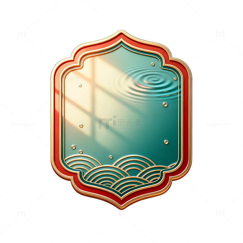 中国风精致徽章图案设计元素
