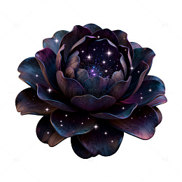 奇幻星空花朵艺术设计