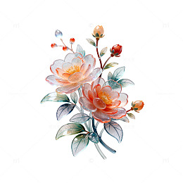 水彩花卉装饰画素材