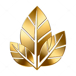 金色叶子图标设计素材