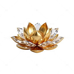 金色莲花装饰品摆件