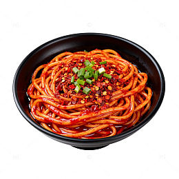 红油面碗美食片