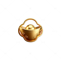 金色元宝装饰图案设计元素