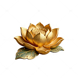 金色莲花装饰艺术品