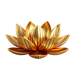 金色莲花艺术图案设计元素