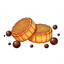 手绘月饼插画中秋佳节美食