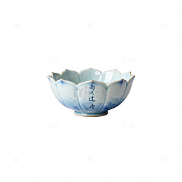 莲花瓷碗古风艺术装饰摆件