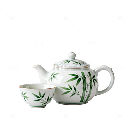 竹纹茶具套装