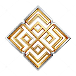 金色几何花纹装饰图案
