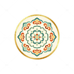 传统花纹圆形图案设计素材