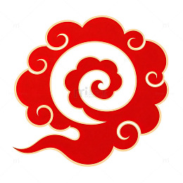 传统祥云图案剪纸艺术素材